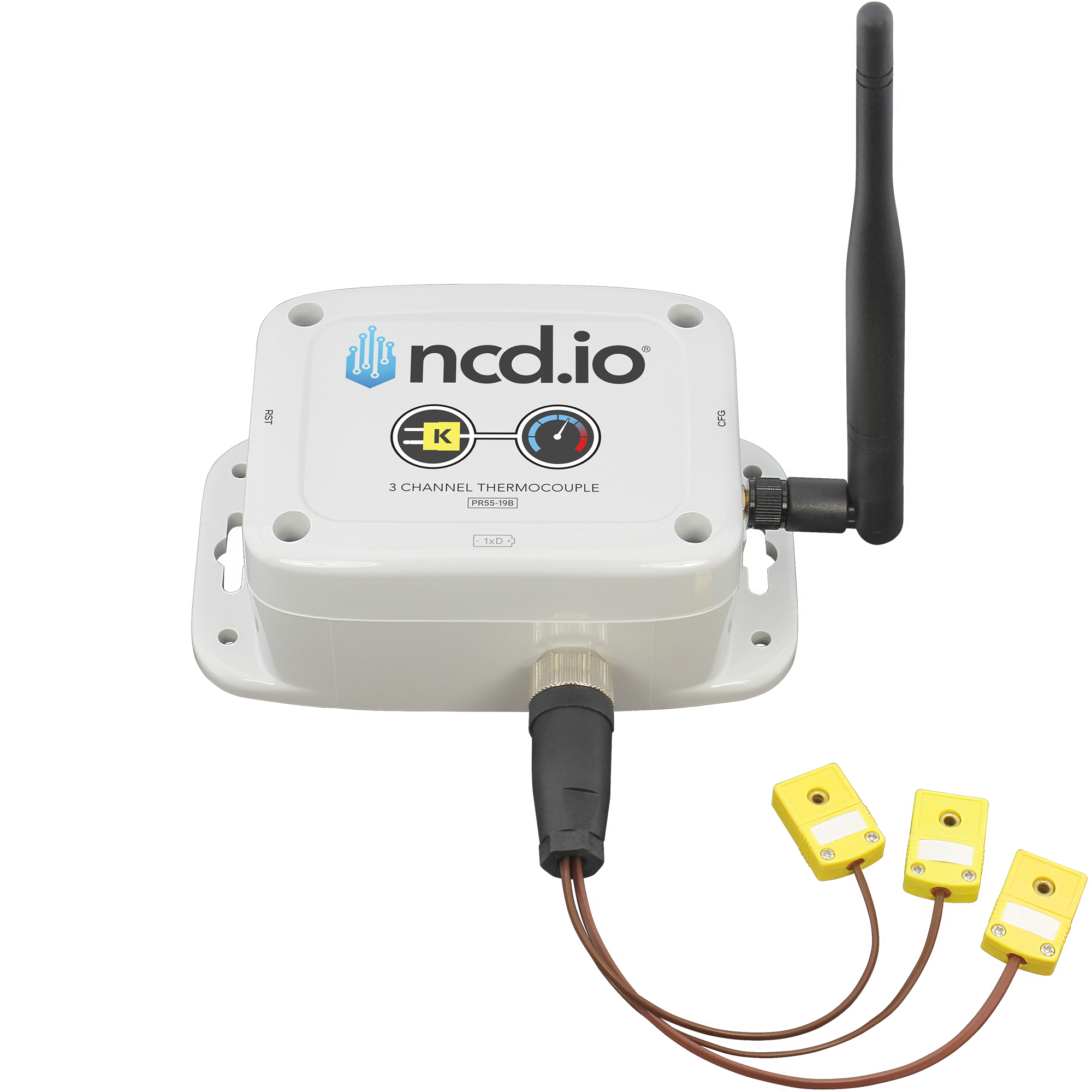 3-Channel Industrial IoT Wireless Thermocouple Temperature Sensor