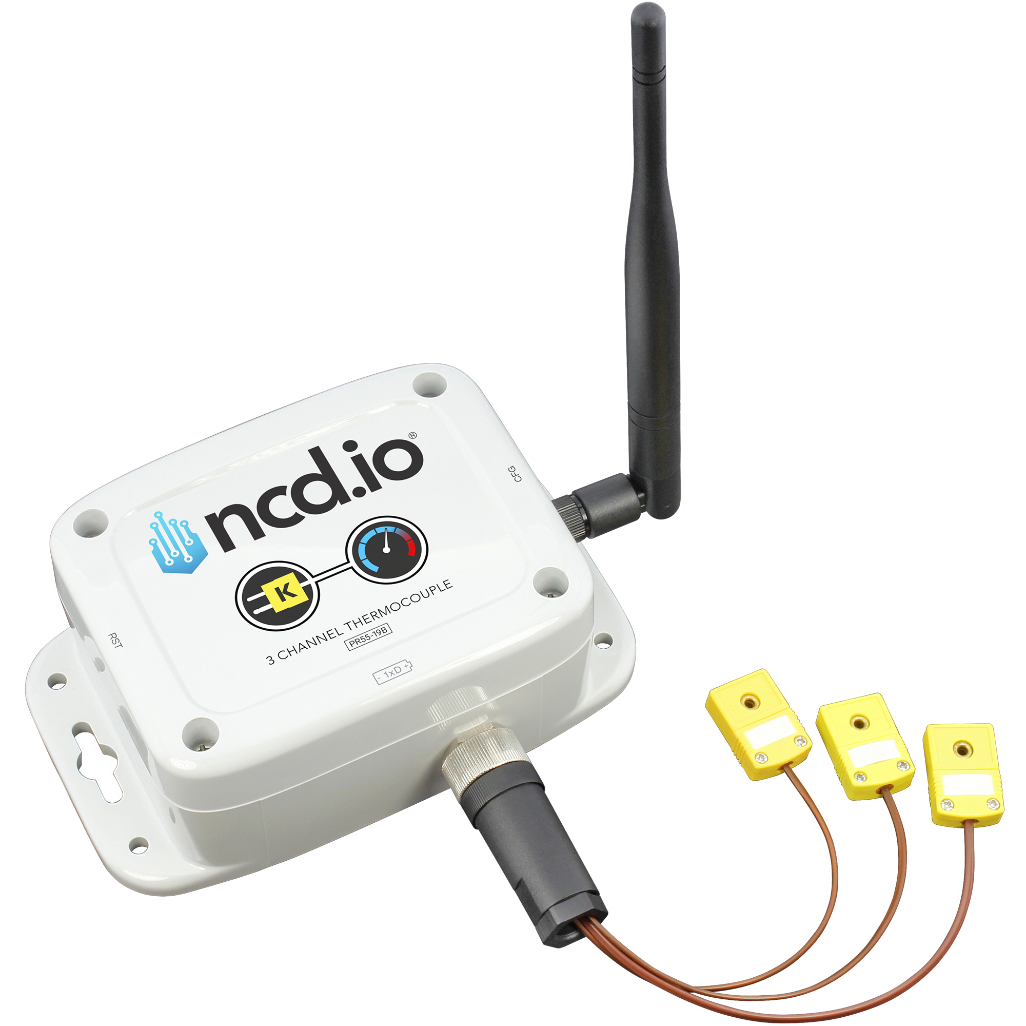 3-Channel Industrial IoT Wireless Thermocouple Temperature Sensor — detail view