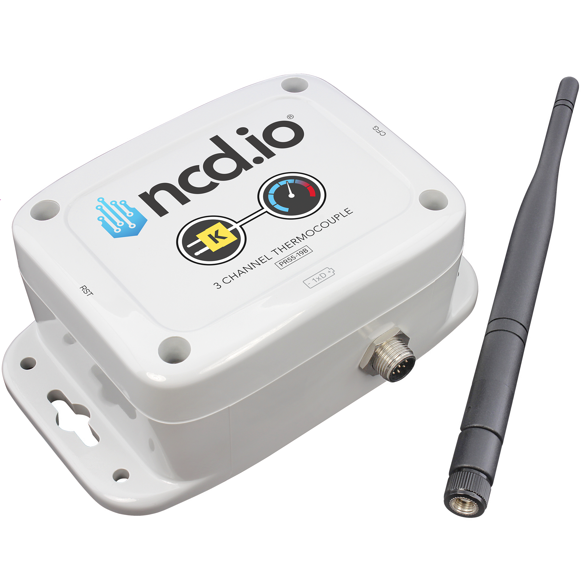 3-Channel Industrial IoT Wireless Thermocouple Temperature Sensor — connections view
