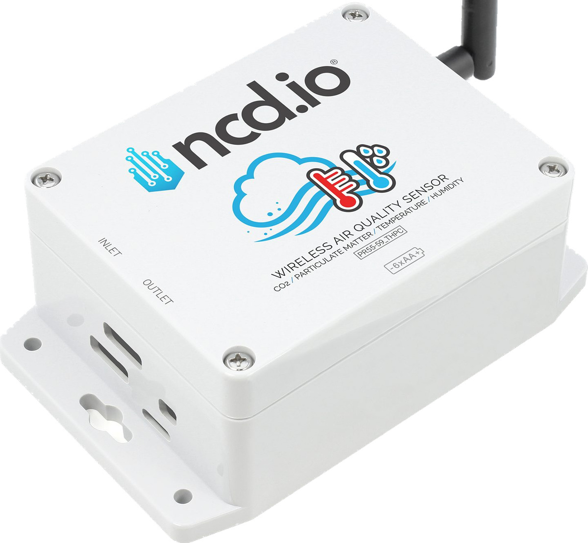 Industrial IoT Wireless Air Quality CO2 Temperature Humidity Particulate Matter Sensor
