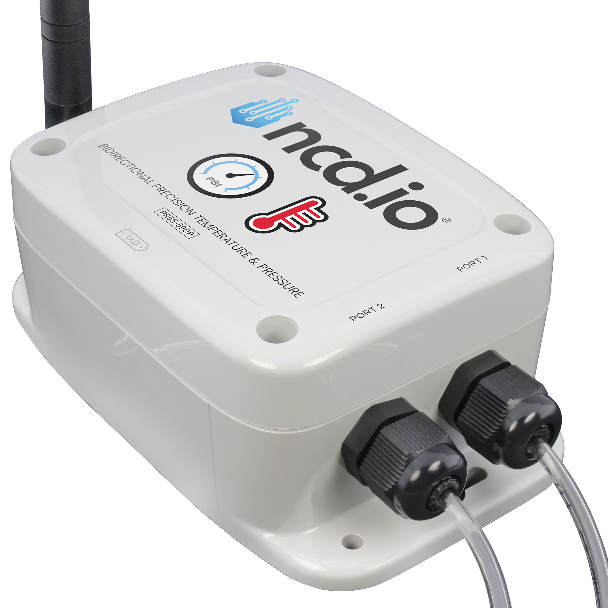 Industrial Wireless Bidirectional Differential Pressure & Temperature Sensor — connections view