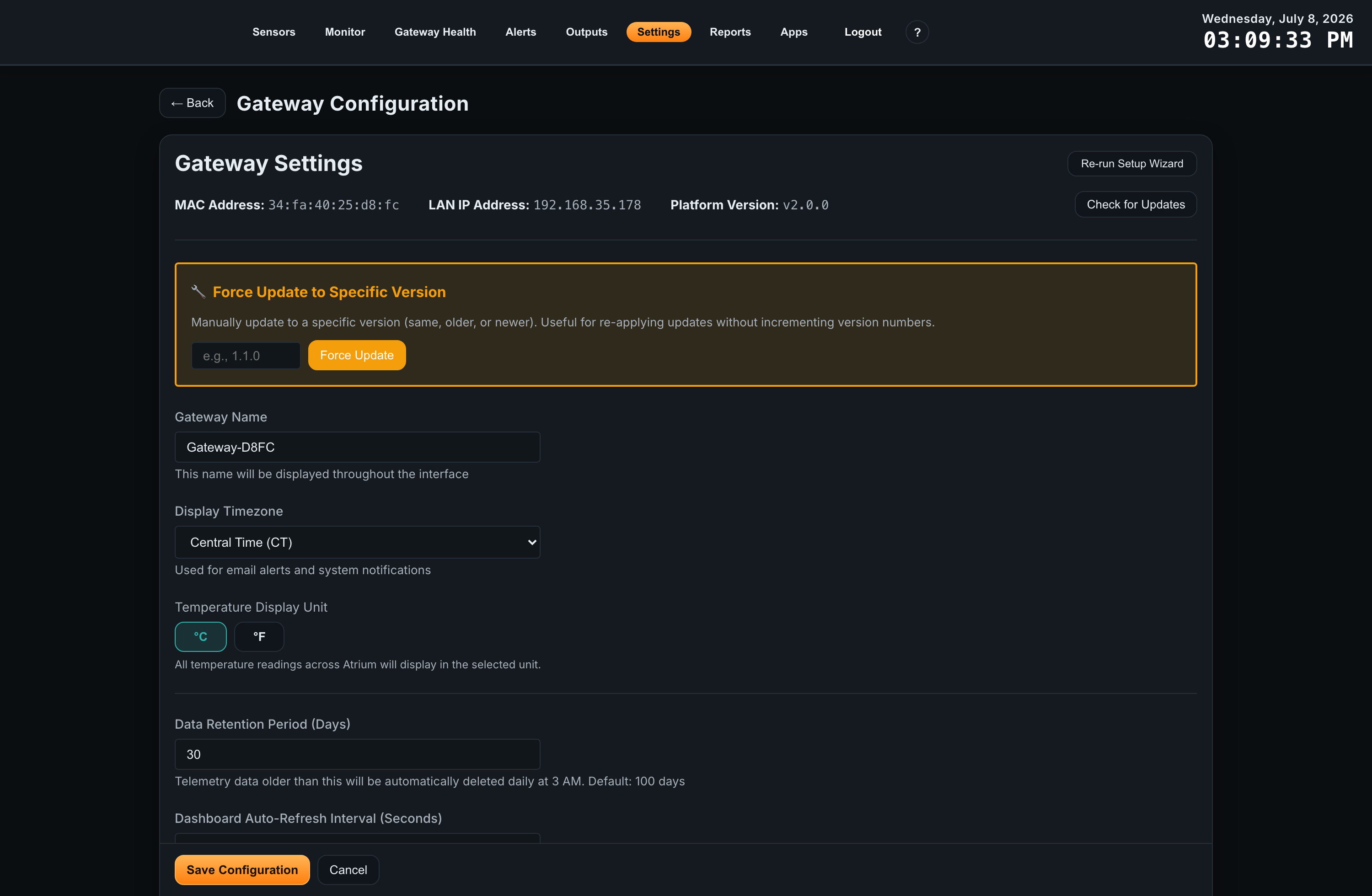 10 settings page