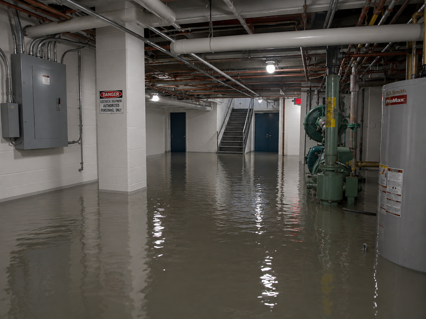 Water detection puck in a sump pit