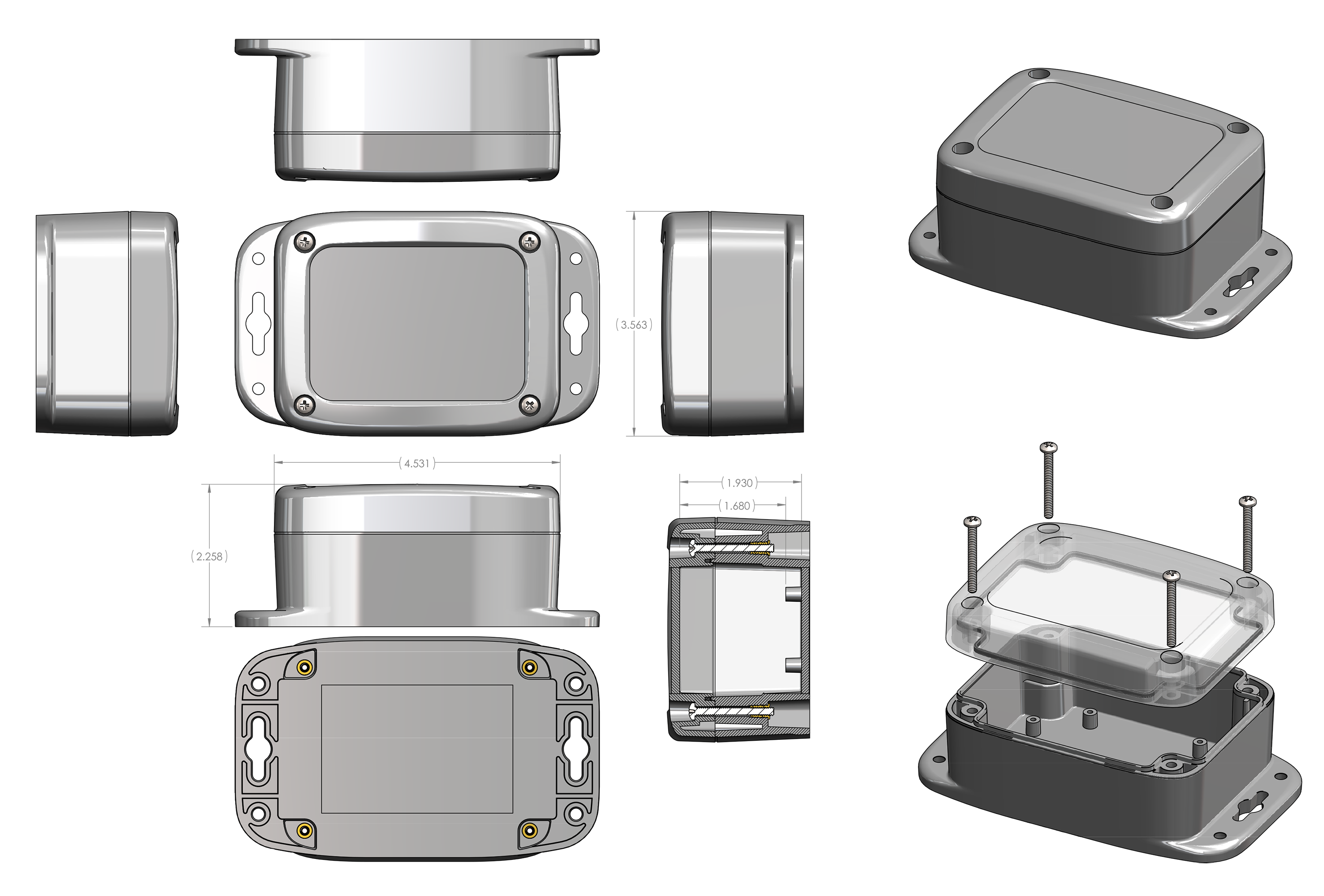 enclosure dimensional drawing
