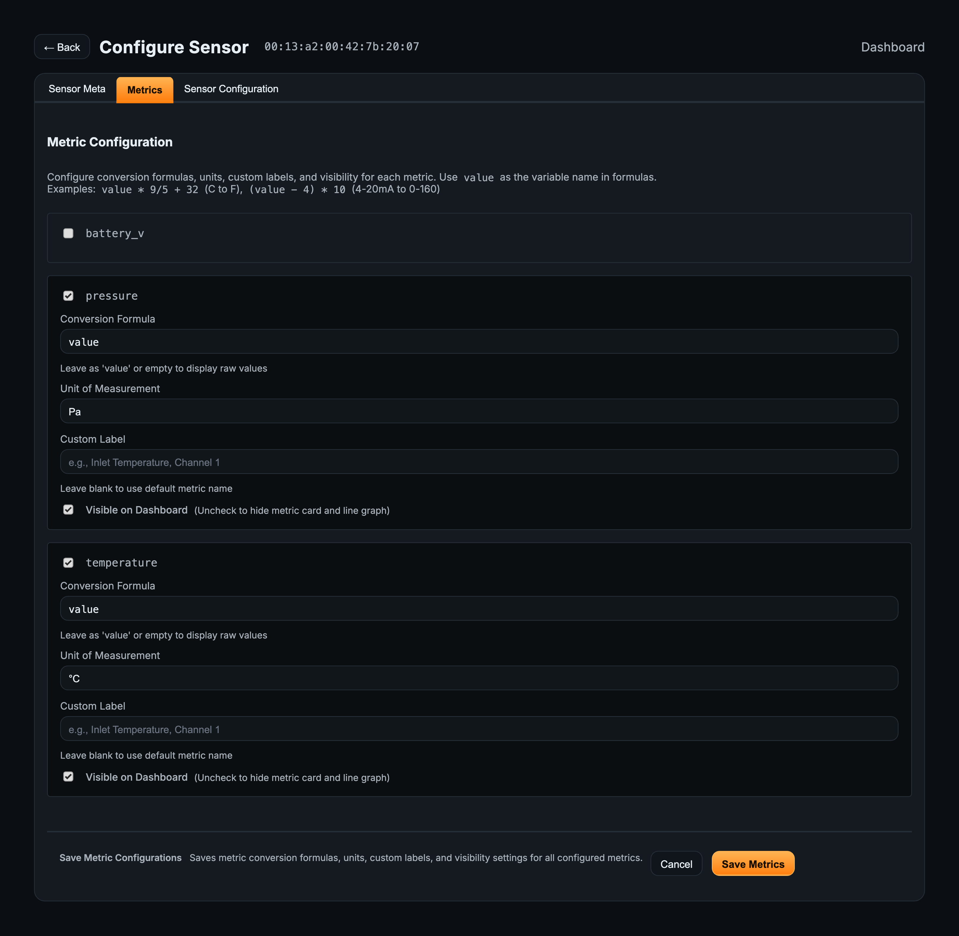 04 metrics config